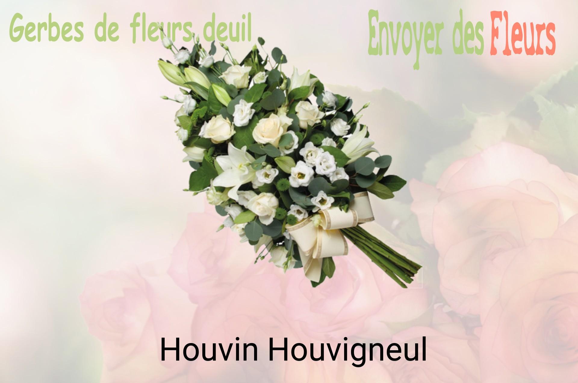 Gerbe de fleurs de deuil livrée à Houvin-Houvigneul